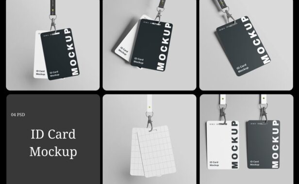 工牌设计模型样机 (PSD,PDF)