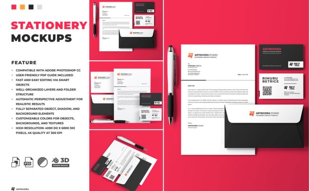 VI文具模型集样机 (PSD)