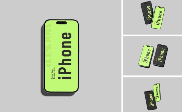 iPhone手机模型样机 (PSD,PDF)