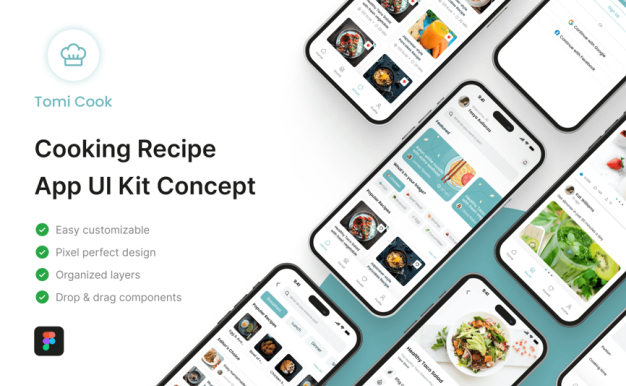 烹饪食谱应用 APP UI KIT (FIG)