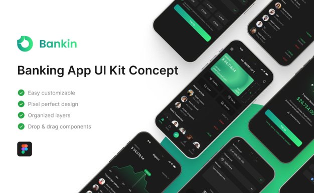银行应用 APP UI KIT (FIG)