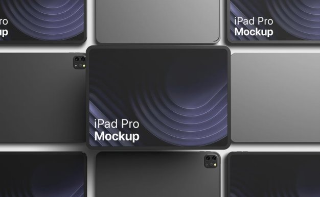 iPad设备模型样机 (PSD,PDF)