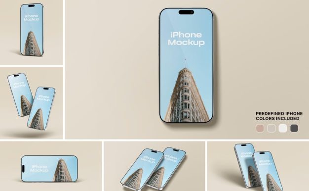 iPhone手机模型样机 (PSD)