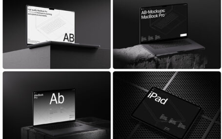 3.3GB高端的 MacBook、iPad 和 iPhone 2025系列样机合集下载（PSD,Sketch,Fig）