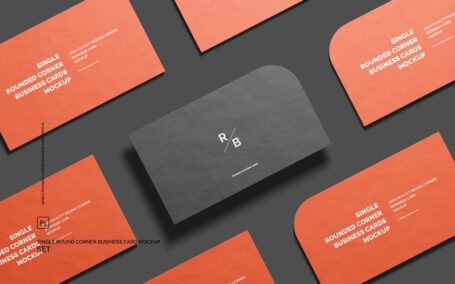 单圆形名片模型样机 (PSD)