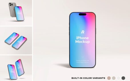 iPhone手机模型样机 (PSD)