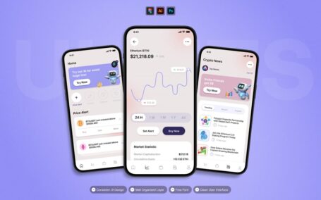 智能钱包 – 移动应用APP UI KIT (AI,EPS,PSD,FIG)