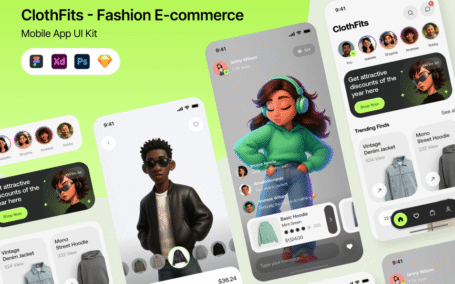 时尚电子商务应用APP UI KIT (FIG,PSD,SKETCH,XD)