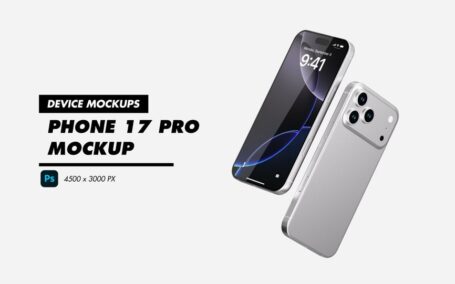 iPhone 17 Pro 手机样机 (PSD)