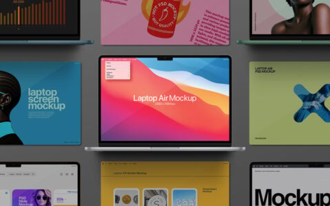 笔记本电脑模型样机 (PSD)