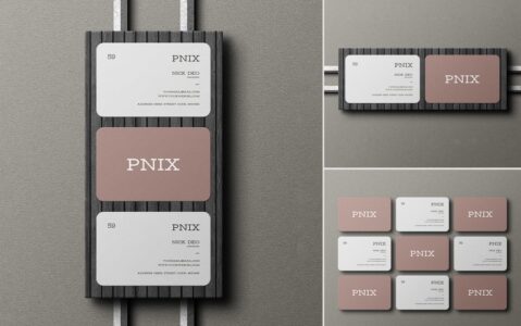 优雅的名片模型套装样机 (PSD)