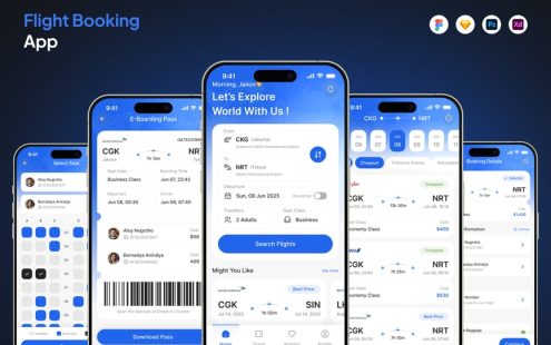 机票预订应用APP UI KIT