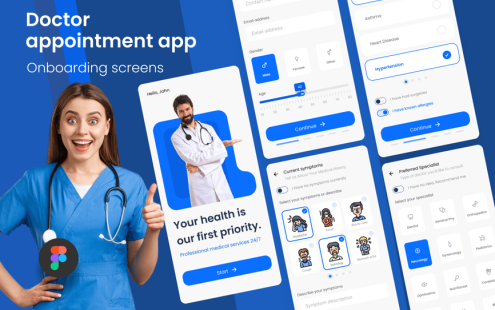 医生预约应用APP UI KIT (FIG)