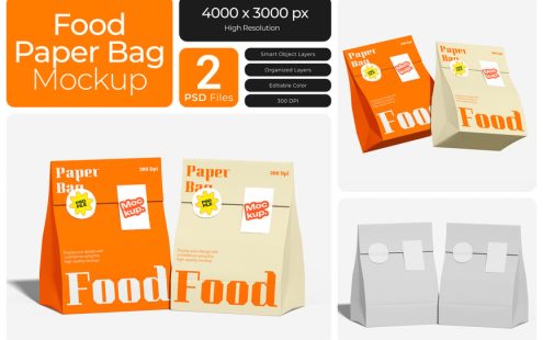 食品纸袋模型样机 (PSD)