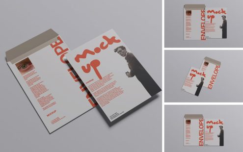 信封模型样机 (PSD,PDF)
