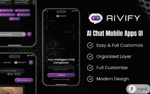 AI 聊天移动应用APP UI KIT (FIG)