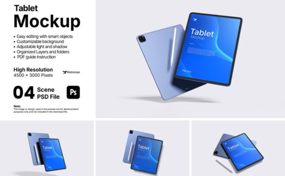 平板电脑模型样机 (PSD)