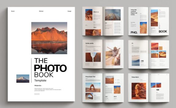 大图画册模板画册模板 (INDD)