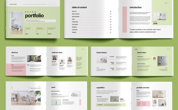 创意品牌投资画册模板 (INDD)