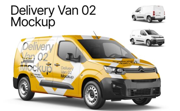 送货面包车模型样机 (PSD)