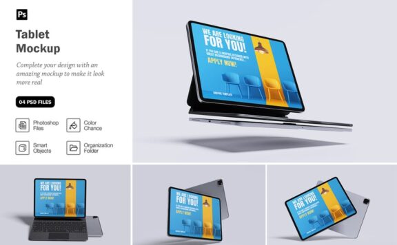 平板电脑模型样机 (PSD)