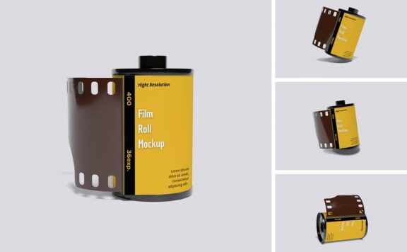 相机胶卷模型样机 (PSD,PDF)