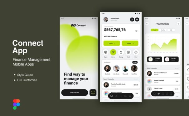 财务管理移动应用APP UI KIT