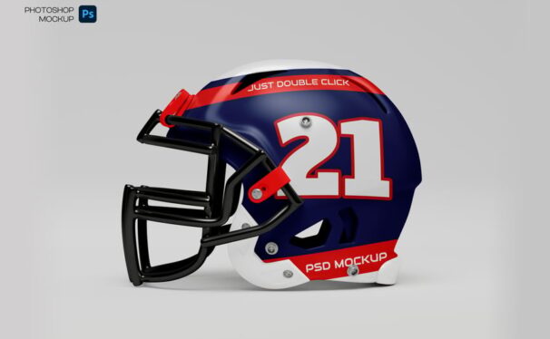 足球头盔模型样机 (PSD)