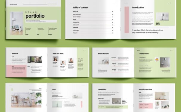 创意品牌投资画册模板 (INDD)