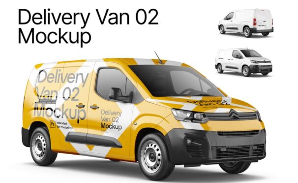 送货面包车模型样机 (PSD)