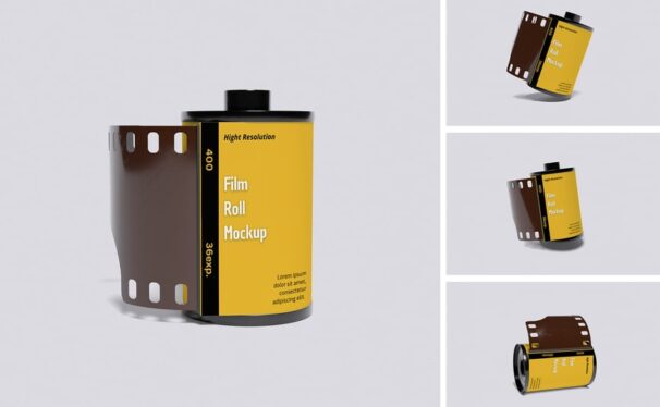 相机胶卷模型样机 (PSD,PDF)