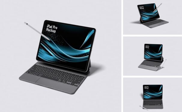 iPad Pro模型样机 (PSD,PDF)