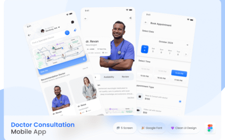 医生咨询 移动应用APP UI KIT (FIG)