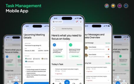 AI任务管理应用APP UI KIT (FIG,PSD,SKETCH,XD)