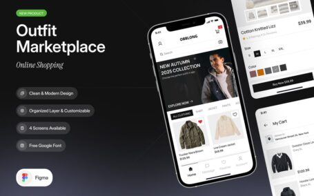 服装市场电商移动应用APP UI KIT (FIG)