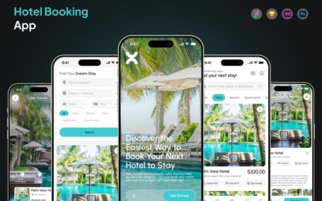 酒店预订应用APP UI KIT (FIG)