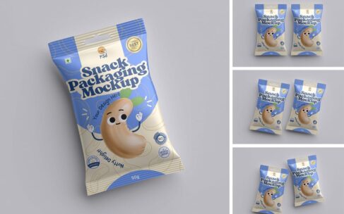 小吃包装模型样机 (PSD,PDF)