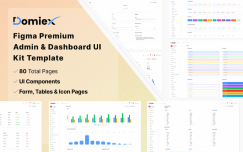 管理和仪表板UI网页模板 (FIG)