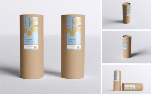 带标签模型的管盒样机 (PSD,PDF)