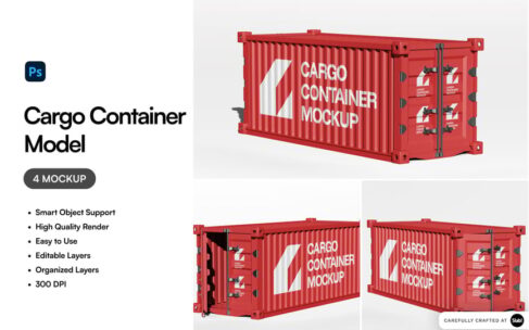 货柜样机  (PSD,PNG)