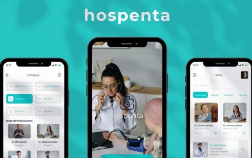 Hospenta 医疗保健移动应用程序 UI 套件