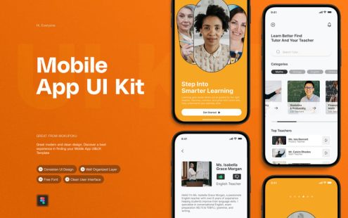 智能地铁 – 移动应用 UI 套件