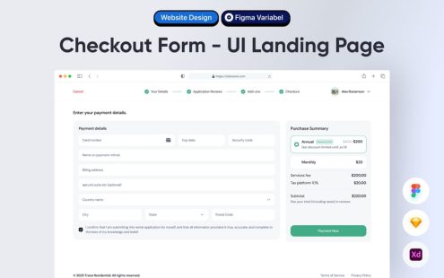 结帐表单 UI 登陆页面