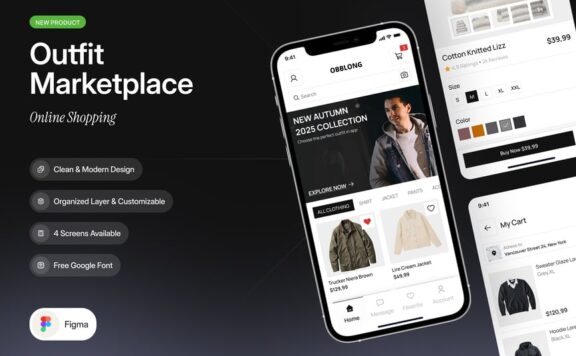 服装市场电商移动应用APP UI KIT (FIG)