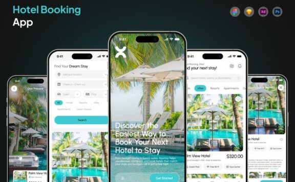 酒店预订应用APP UI KIT (FIG)