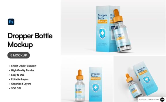 滴管瓶模型样机 (PSD,PNG)