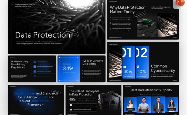 数据保护PPT模板 (PPTX)