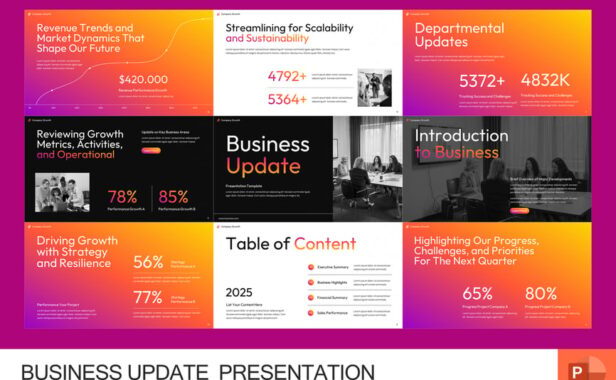 业务更新PPT模板 (PPTX)