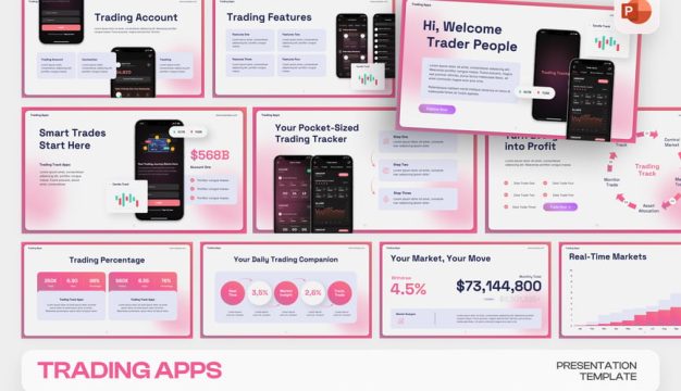 交易APP应用程序PPT模板 (PPTX)