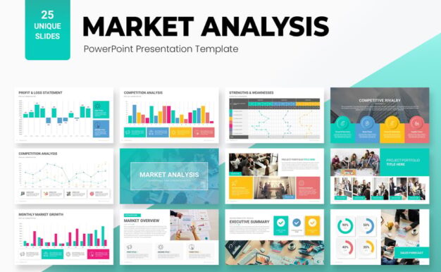 市场分析PPT模板 (PPTX)